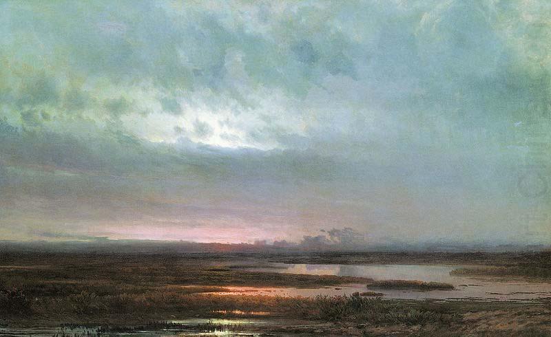 Alexei Savrasov Sundown over a marsh, china oil painting image